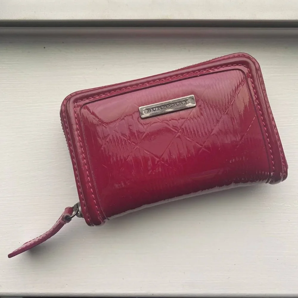 BURBERRY AUTHENTIC Vintage Wallet in Hot Pink